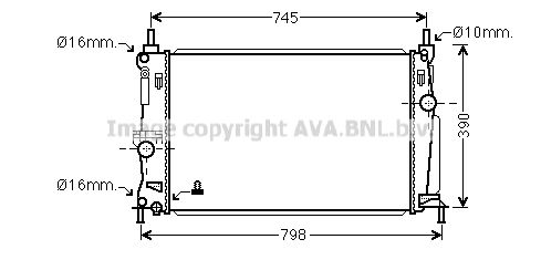 AVA QUALITY COOLING Радиатор, охлаждение двигателя MZ2254